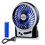 efluky ミニ扇風機 USB充電式扇風機 卓上扇風機 ミニ サーキュレーター おしゃれ 人気 省エネ コンパクト 3 レベルの速度調節可能