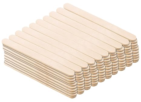 Rosenstein & Söhne Holzstäbchen: 100er-Pack Holzstiele für selbstgemachtes EIS am Stiel (Eisstiele)