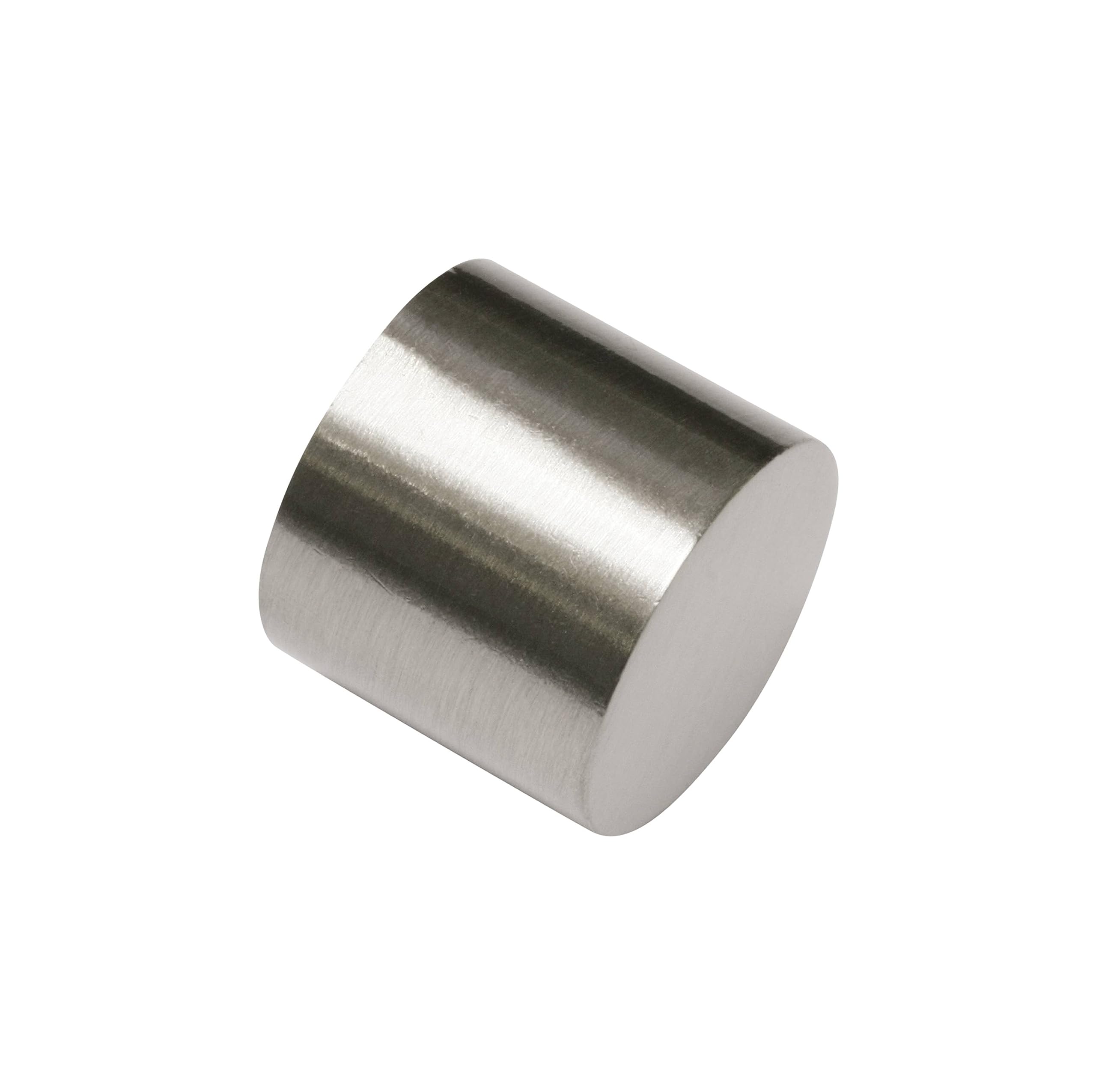 Gardinia Curtain Rod Finials, Aluminum Stainless Steel Finish, Ø 16 mm, 30103