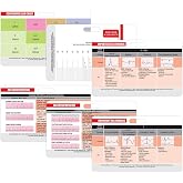 EKG Horizontal Badge 6 Card Set, ECG Telemetry Cards with EKG Ruler, Electrocardiogram Rhythm Interpretations, Common Cardiac Findings, STEMI Leads, 12 Lead EKG Placement (Bonus Cheat Sheets)