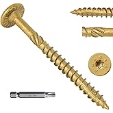 FMhotu 2-7/8 Inch Heavy-Duty Outdoor Wood Screws Assortment Fastener Kit, 50Pcs Star Drive Deck Screws, Rust Resistant Timber