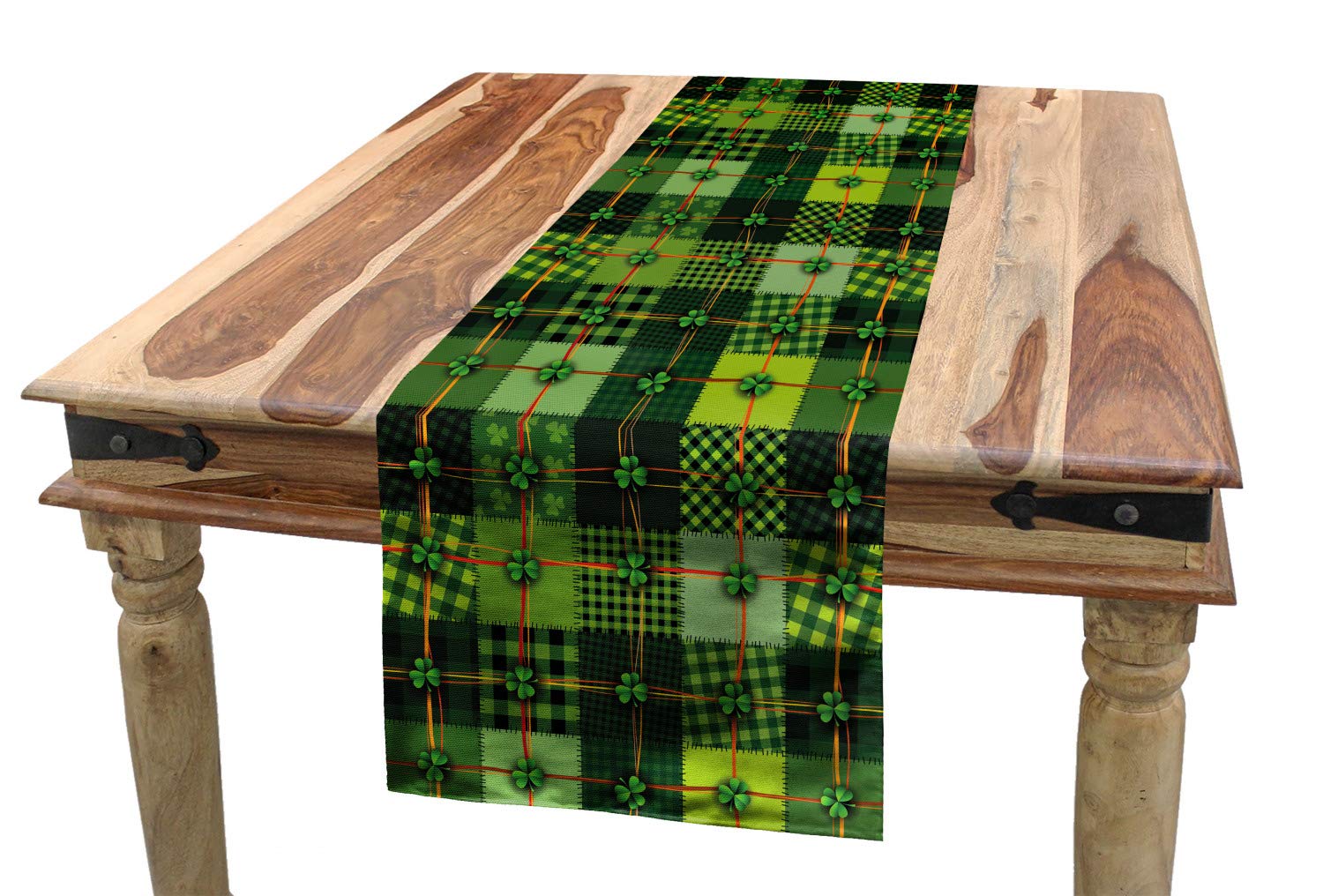 Ambesonne Irish Table Runner, Patchwork Style St. Patrick's