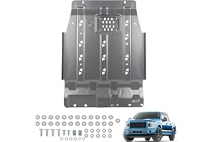 RUIANOMG Transmission Skid Plate Replacement For Ford F150 4WD 2.7L 3.5L EcoBoost 2015-2022, Steel Splash Protection Shield Kit