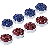 GSE Chrome/Bronze Shuffleboard Pucks, 2-1/8" or 2-5/16", 8-Pack | for Shuffleboard Table Accessories, Hardened Steel with Plastic Cap, for Home Games
