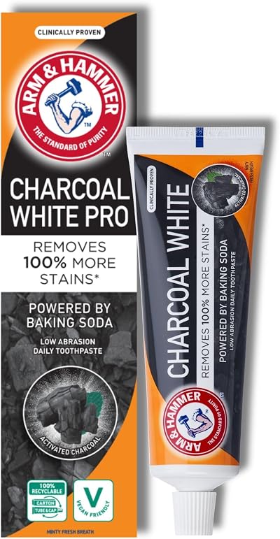 Arm & Hammer Charcoal White Toothpaste 75 ml Activated Charcoal Baking Soda