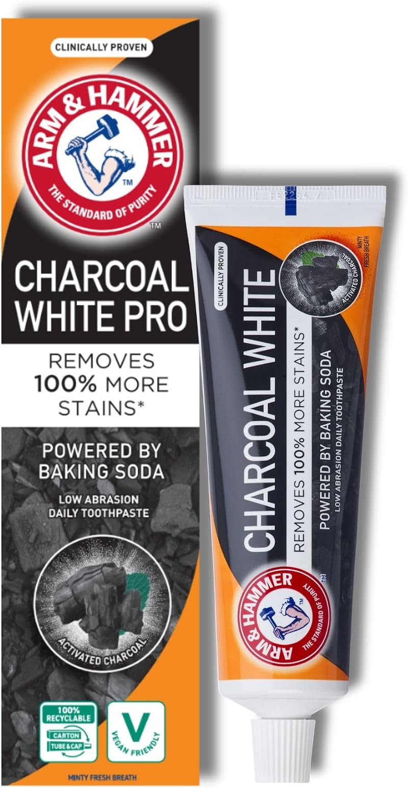 Arm & Hammer Charcoal White Toothpaste 75 ml Activated Charcoal Baking Soda