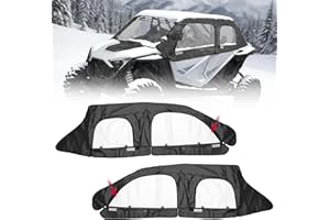 KEMIMOTO PRO XP4 Cab Enclosure Upper Doors Compatible with 2020-2026 Polaris RZR PRO XP4, Upgraded YKK Zipper with Backup Zipper Winter Solution Upper Window Replace 2884665