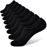 SIXDAYSOX No Show Socks for Men 6/8 pack Cotton Thin Low Cut Non Slip for Loafer Flats Sneakers 5-8/9-11/12-15