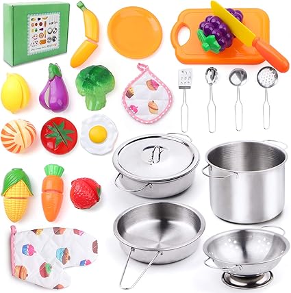 baby kitchen set steel