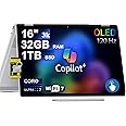 HP OmniBook 7 Flip 16 2-in-1 Professional Business Laptop 16" 3k OLED Touch Intel 8-core Ultra 7 Series 2 258V (Up to 47 Tops) 32GB RAM 1TB SSD 5MP IR Camera Wi-Fi7 w/Pen Win11 ICP Hub/Copilot+ AI