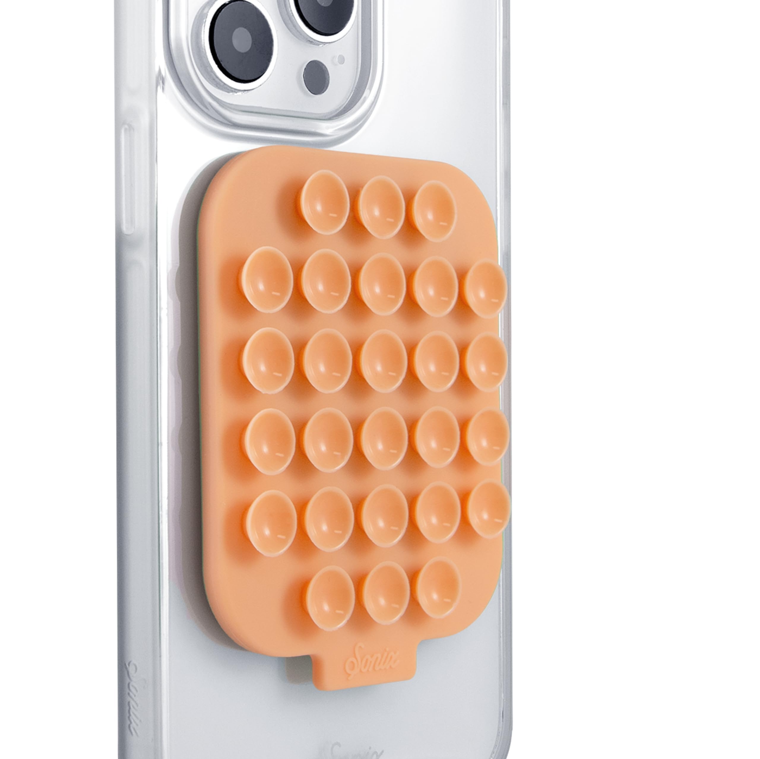 Photo 1 of Sonix | Magnetic Silicone Suction Cup Phone Mount for iPhone | Compatible with MagSafe | Peach