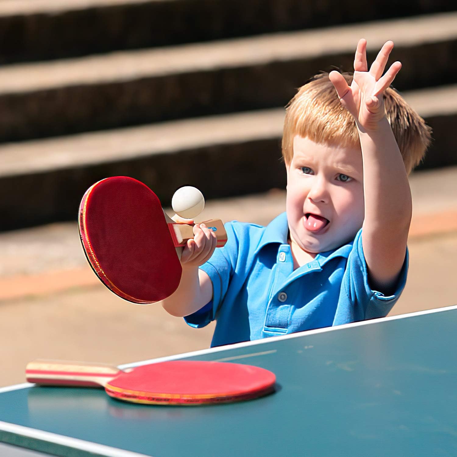XGEAR Ping Pong Paddle Set ;Complete Table Tennis Set ; Table Tennis Racket Set, 4 Paddles, 8 Balls, Portable Storage Case, Optimize Spin and Control, for Indoor Outdoor Play : Sports & Outdoors