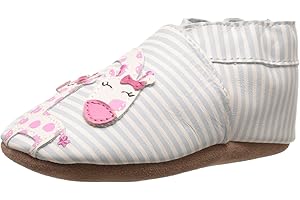 Robeez Baby Girls and Unisex Soft Soles Slip-Resistant Crib Shoes Slippers for Infant and Toddler, 0-24 Months