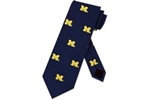 Eagles Wings Michigan Ties Mens College Wolverines Sports Necktie
