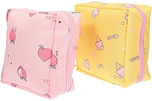 Toyvian 2Pcs Portable Sanitary Napkin Holders Tampon Holder Multipurpose Menstrual Pad Storage Bags with