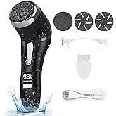 Nicebirdie Electric Callus Remover for Feet with Vacuum, Premium Portable Pedicure Tools Rechargeable Waterproof 2 Speed Foot File Scrubber Callus Remover Tool Foot Care kit（Black）