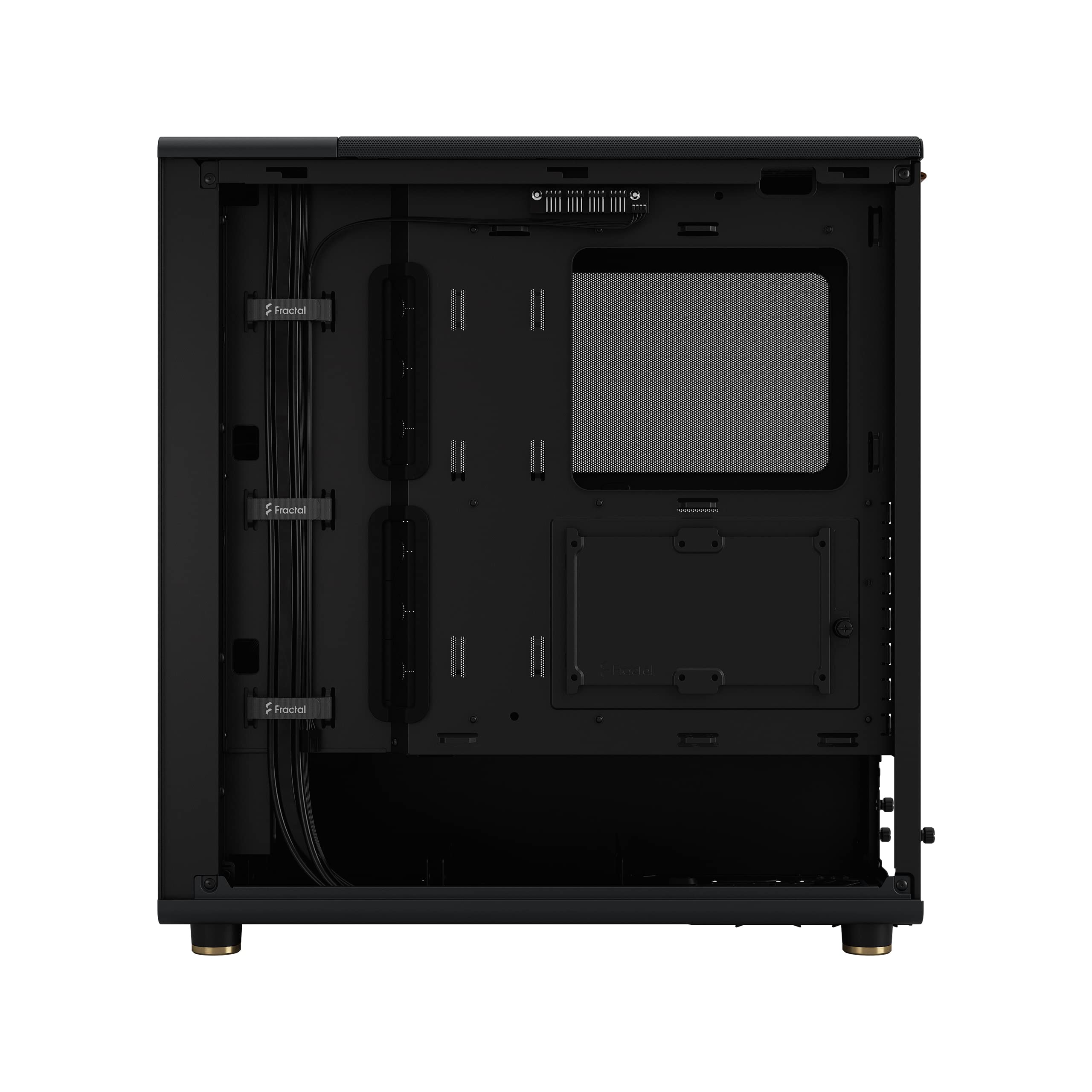 Fractal Design North - Genuine Walnut Wood Front - Mesh Side Panels - Two 140mm Aspect PWM Fans Included - Type C USB - ATX Airflow Mid Tower PC Gaming Case,Charcoal Black