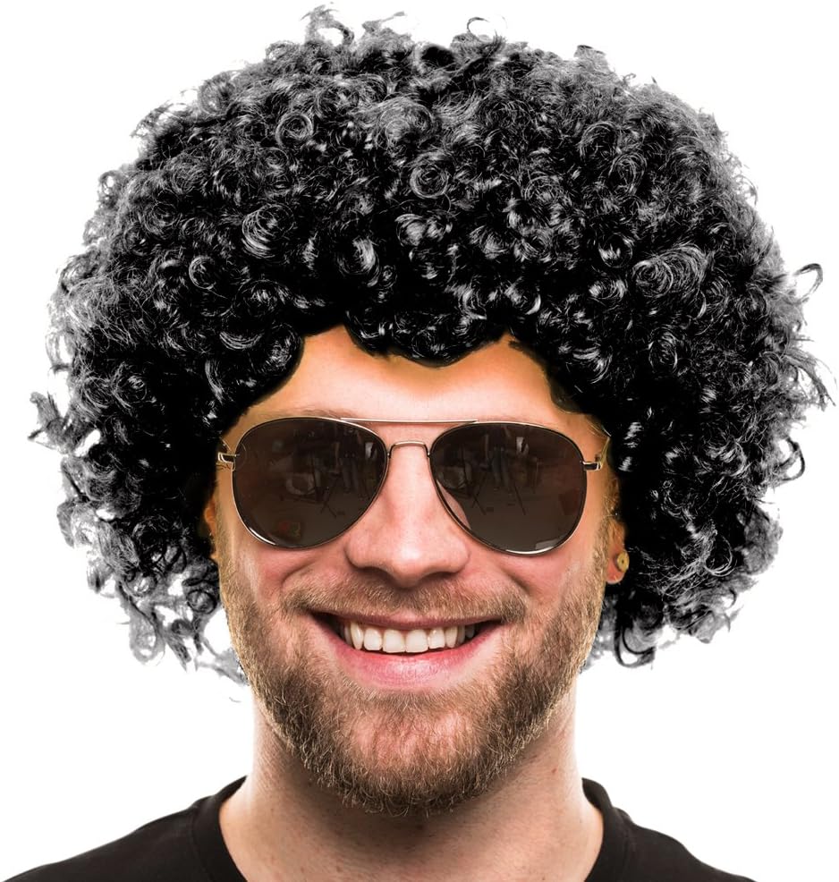 AFRO PERCUSSION LOCK HEAD WIG BLACK AFRO PERCUSSION BLACK LOCK XXL MEN'S LADIES CARNIVAL FASCHING LOCK HEAD (Black) - Image 3