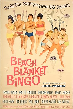 Beach Blanket Bingo 1965 Authentic 40 X 60 Original Movie