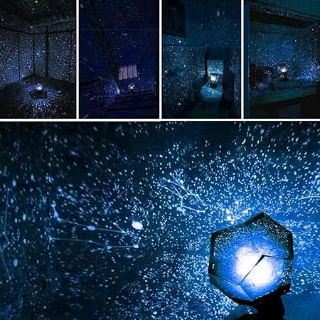 Roebii Starry Night Light Projector Lamp Star Sky Lamp Diy Baby