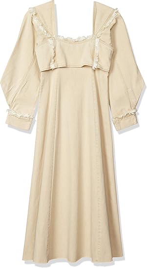 Amazon Co Jp エモダ ワンピース Switching Line Maxi Op レディース ホワイト 日本 F Free サイズ 服 ファッション小物