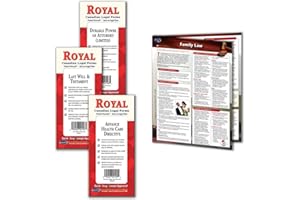 Family Law Legal Planning Kit - Canadian Legal Forms (Last Will and Testament, Power of Attorney, Healthcare Directive Forms)