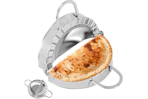 Stainless Steel Tortilla Crimper Sealer, Silver Metal Tacos Tortilla Maker Crimper Sealer for 6 Inch Tacos Burritos Dumplings