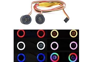 GLOBACT OGRC RC LED Light Kit Headlights Angel Eyes with 12 Modes for Traxxas TRX-4 Axial SCX10 RC4WD 1/10 RC Rock Crawler Car Accessories