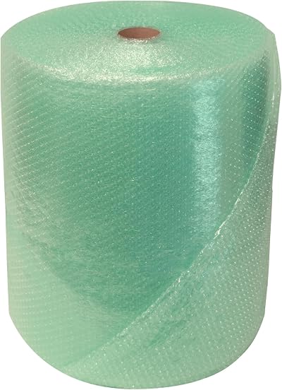 Globe Packaging 500mm Green Biodegradable Bubble Wrap Roll 50m 10mm Bubbles