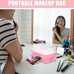 Weewooday 4 Pcs Mesh Makeup Bag Mesh Cosmetic Bag