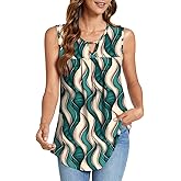 DESUNLUX Womens Summer Tops Sleeveless Tank Tops Cute Loose Fit Dressy Casual Flowy Blouses Shirt Trendy Tunic Outfits