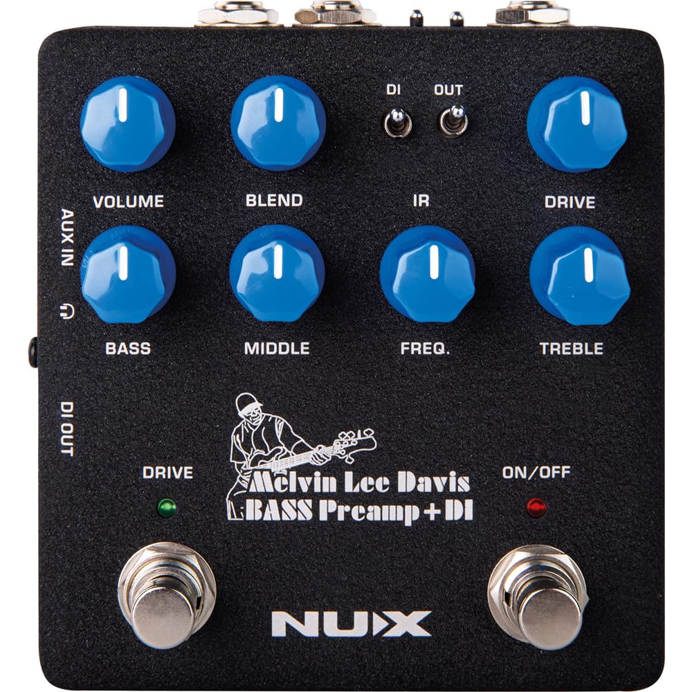 NUX NUX-NBP5 | Bass Guitar Preamp & DI Pedal | Melvin Lee Davis