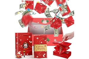 enttgo 16pcs Surprise Gift Boxes for Money, 2025 Newly Folding Pop-Up Explosion Box, Christmas & Birthday