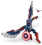 LEGO Marvel Captain America Construction Figure 76296 with Shield Drone view 2
