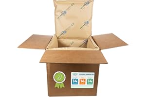 IDL Packaging 14" x 14" x 14" Insulated Shipping Box, 5.8-Gallon Capacity, Pack of 1 - Includes EcoMax™ Thermal-Paper Liners, Absorb Condensation - For Frozen Food, Meat, or Fish