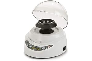 LABNIQUE Mini Desk-top Centrifuge Set, Digital, High-Speed from 3000 RPM to 10000 RPM, 2 Rotors for 8 x 2.0/1.5 ml and 2 x 8-Strip PCR Tubes, 2 Sets of Adapters for 0.2ml and 0.5ml Tubes, 110V (Natural Color)