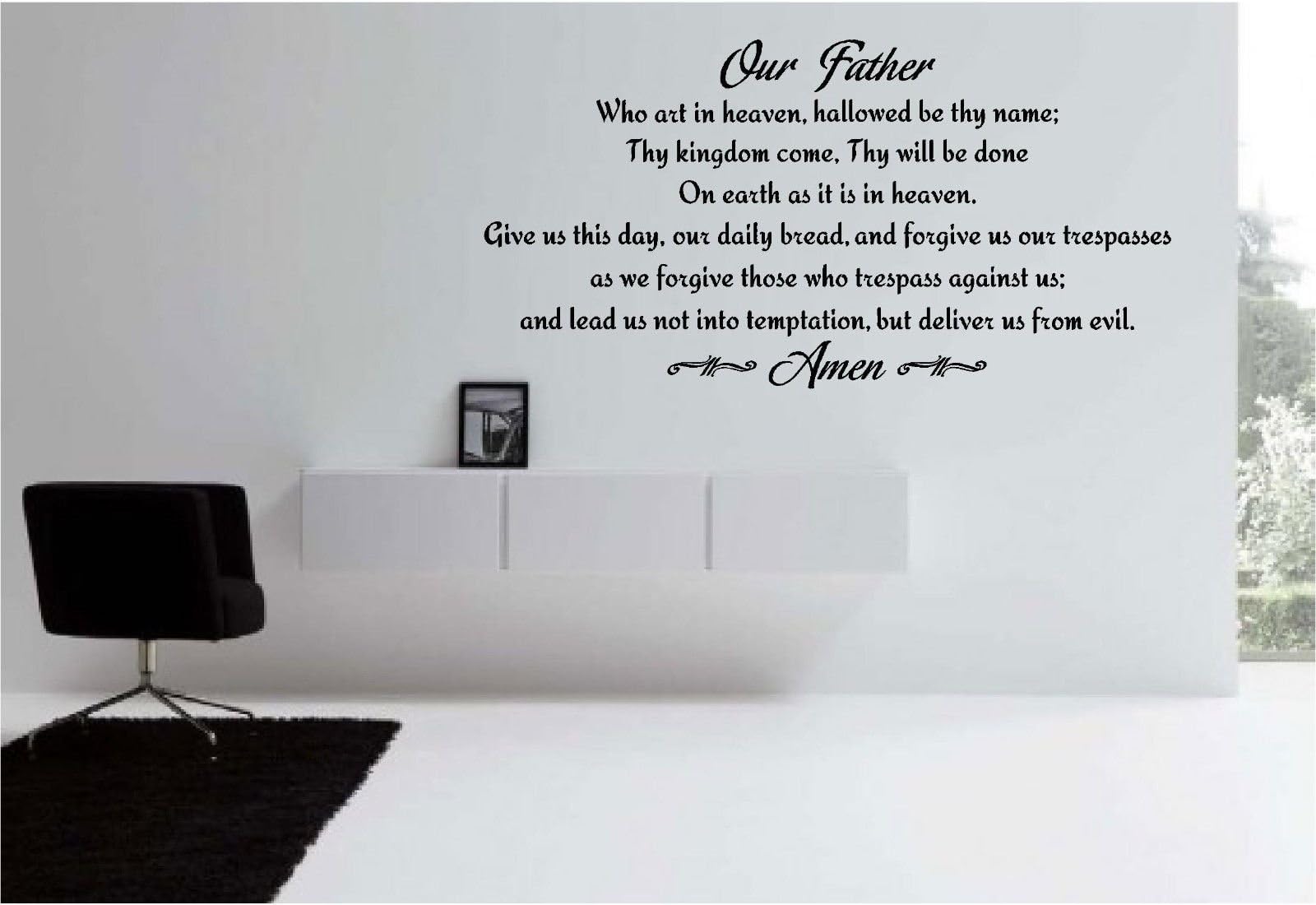 OUR FATHER Lords Prayer Decal Vinyl wall art stickers Vinyl Decor Quote lettering sayings home kitchen sport decor