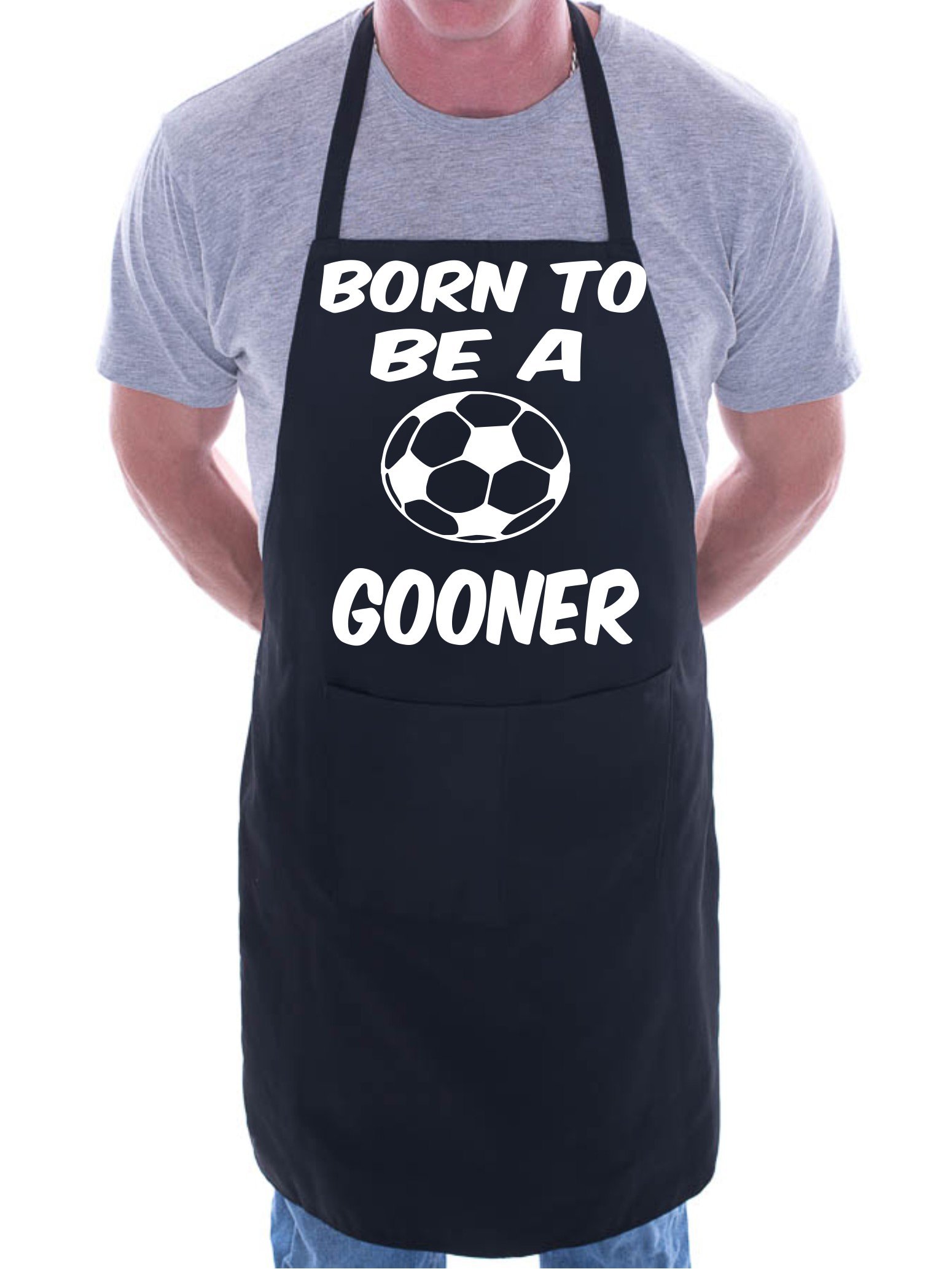 Print4U Arsenal Born To Be Gooner BBQ Cooking Funny Novelty Apron Black