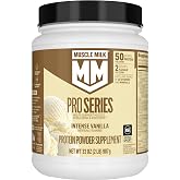 Muscle Milk Pro Series Protein Powder Supplement, Intense Vanilla, 2 Pound, 11 Servings, 50g Protein, 3g Sugar, 20 Vitamins &amp; Minerals, NSF Certified for Sport, Workout Recovery, Packaging May Vary