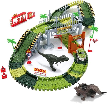 Amazon Homily 恐竜 電車 トラック おもちゃ 車付き 電車 おもちゃ