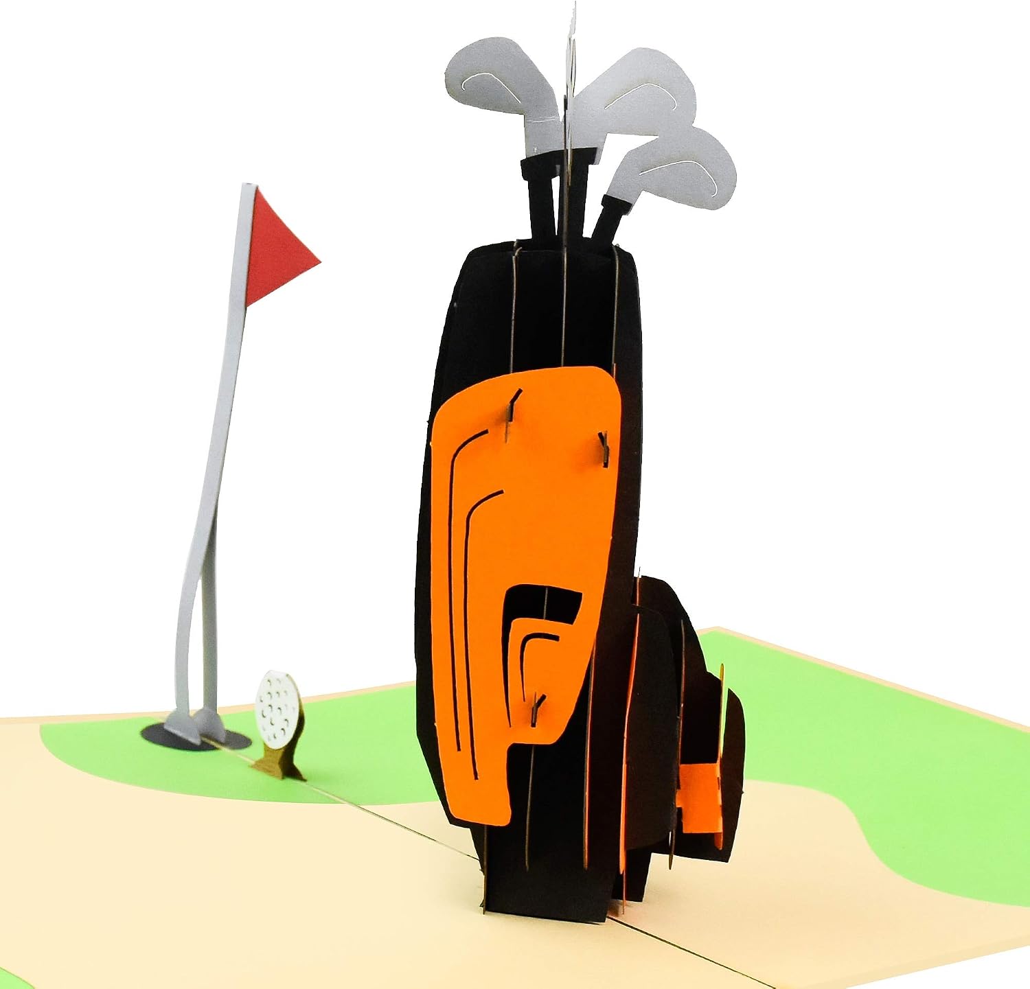 PopLife Golf Clubs 3D Pop Up Greeting Card, Handmade Father’s Day, Birthday, Retirement Gift for Him & Men, Happy Anniversary - Image 3