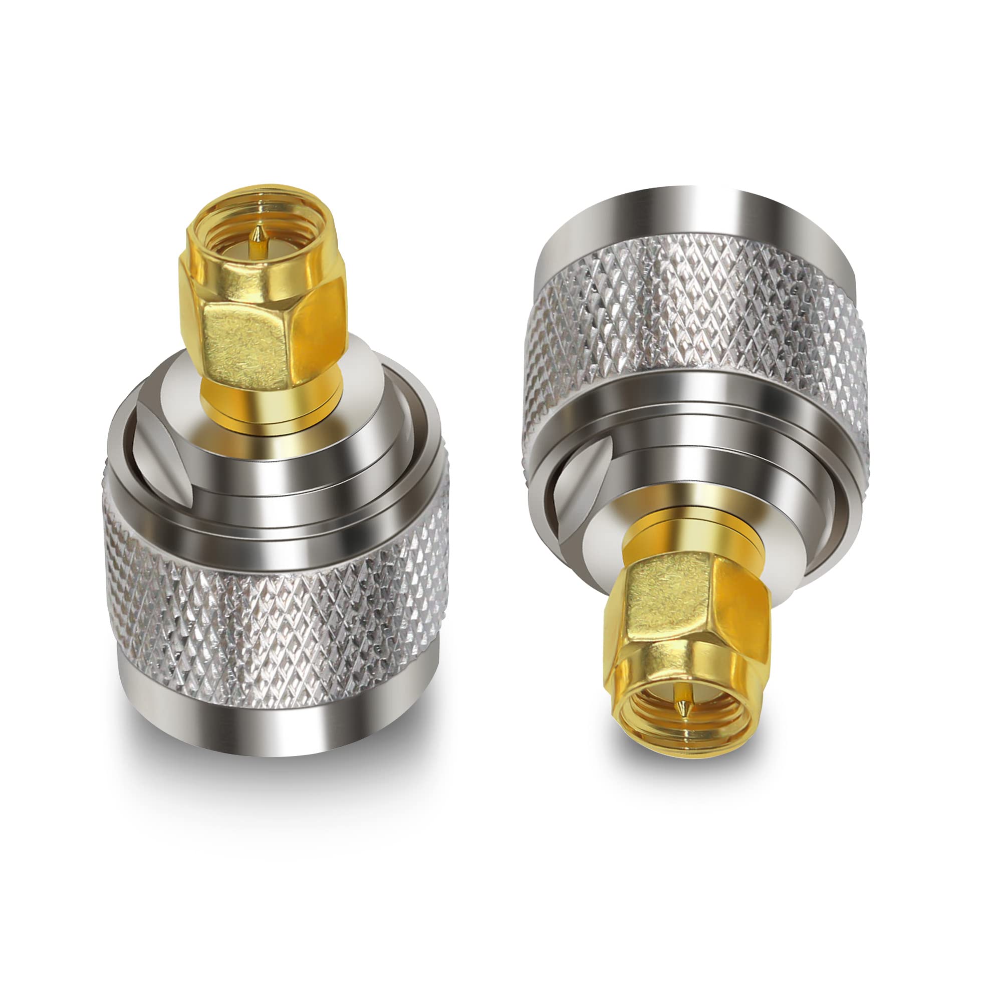 TUOLNK SMA to N Coax Connector SMA Male to N Male Coaxial Adapter for Wi-Fi Antenna Extension Cable 2pcs