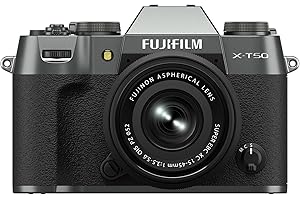 Fujifilm X-T50 Mirrorless Digital Camera XC15-45mmF3.5-5.6 OIS PZ Lens Kit - Charcoal Silver