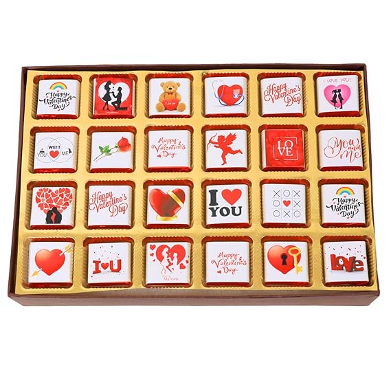 Edible Gift Ideas Valentine I Love You Chocolate Box A Special Valentines Day Chocolate Gift Box For Him Her Girlfriend Boyfriend Fiance Husband Wife 24 Pc 300 Grams Vlt006