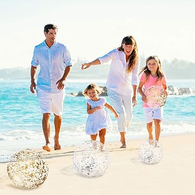 Sequin Glitter Beach Ball Set Pieces Pool Toys Kuwait Ubuy