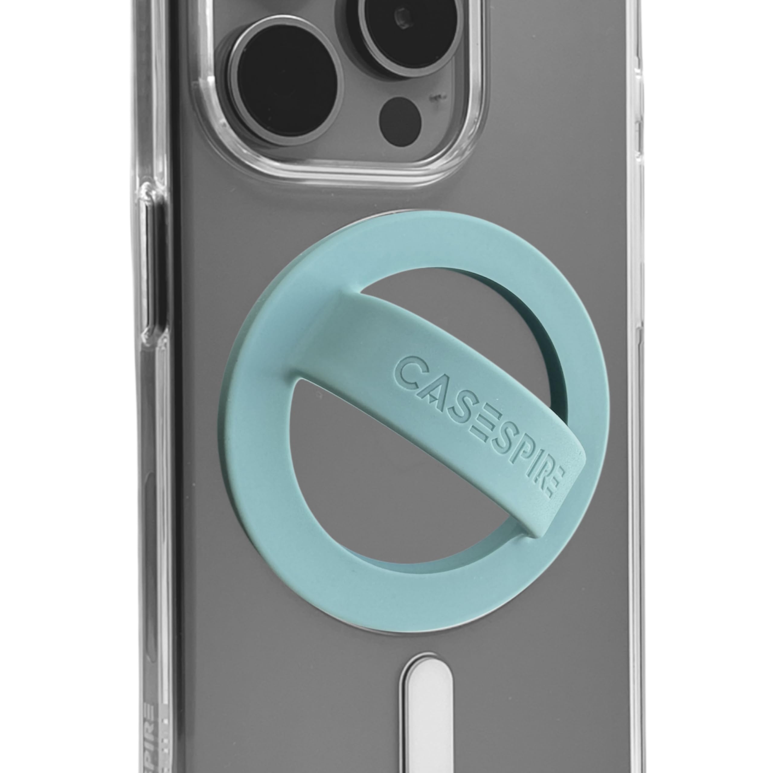 Casespire Magnetic Silicone Phone Grip Soft Finger Loop Holder for MagSafe Cases and iPhones (Teal)