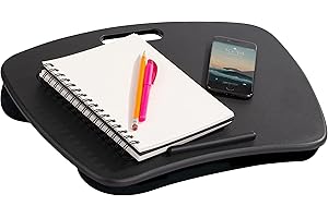 LAPGEAR Basic Lap Desk with Device Ledge and Cushion - Black - Style No. 44308