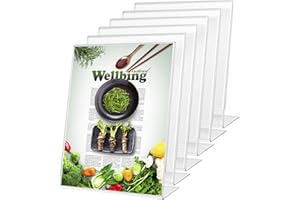 LECHAY 3 Pack Acrylic Sign Holder, 8.5 x 11 inches L Shape Clear Menu Display Stand Paper Holder Table Top Sign Holder Suitable for Restaurants, Office, Home, Store (3)