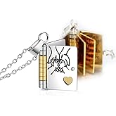 FORTUVA For Daughter - My Incredible Book Necklace, To My Daughter from Mom and Dad Necklace, Adjustable Book Pendant with 6 Pages Engraved Messages, Gifts for Daughter & Granddaughter