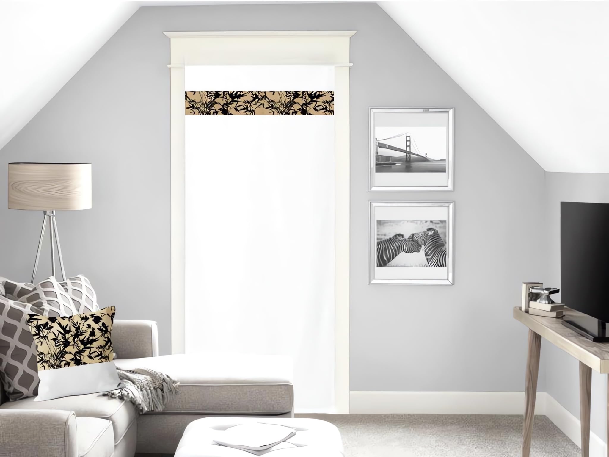 Soleil d'ocre Net Curtain, Cotton, White, 70 x 200 cm